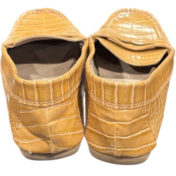 Kelly & Katie KK-Panee Yellow Faux Croc Loafers Shoes Size 6M - Picture 3 of 4